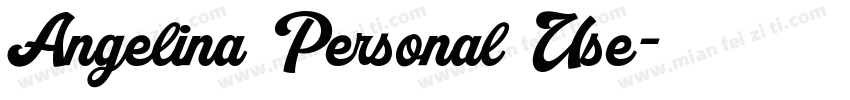 Angelina Personal Use字体转换